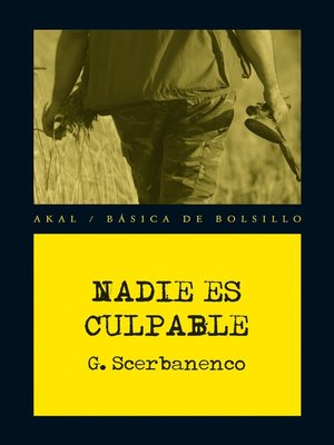 cover image of Nadie es culpable